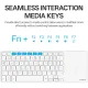 Rapoo E900T Portable Wireless Keyboard with Touchpad - White Rapoo E900T Portable Wireless Keyboard with Touchpad - White