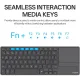 Rapoo E900T Portable Wireless Keyboard with Touchpad - Black Rapoo E900T Portable Wireless Keyboard with Touchpad - Black