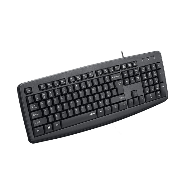 RAPOO NK2600 Spill-resistant Black Wired USB Keyboard