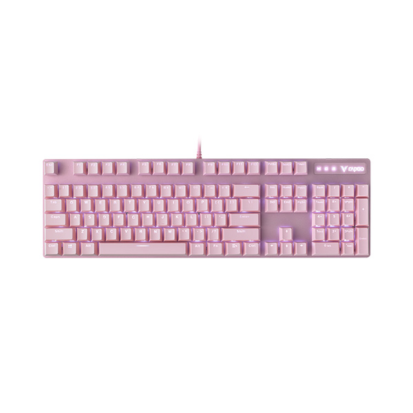 image of RAPOO V500PRO Pink Backlit Brown Switch Gaming Mechanical Keyboard with Spec and Price in BDT