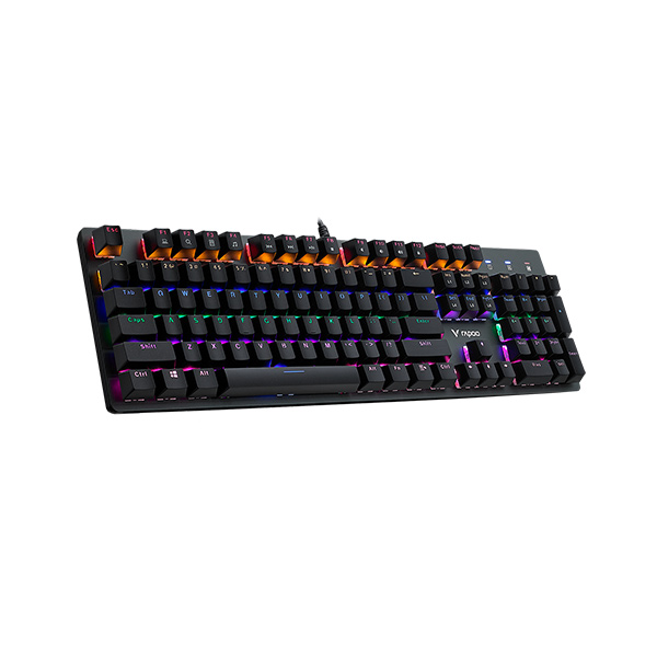 image of Rapoo V500SE Mixed Light 104 Keys Metal Wired (Red/Blue Switch) Mechanical Keyboard with Spec and Price in BDT