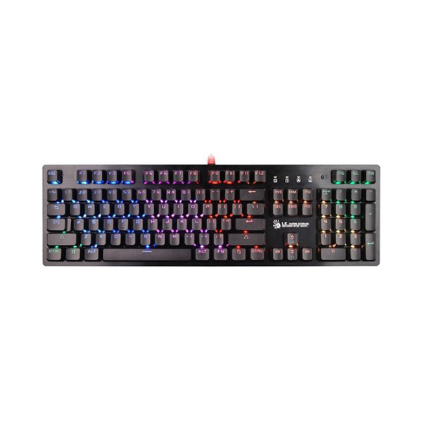image of A4TECH BLOODY B820R Light Strike RGB Animation LK RED SWITCH Gaming Keyboard (With Extra 1 Set Duel Color & 8 Keycaps) with Spec and Price in BDT