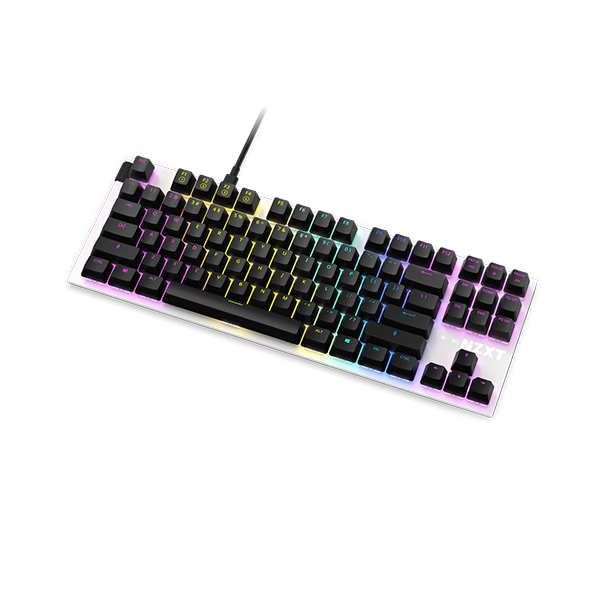 image of NZXT Function TKL (KB-1TKUS-WR) Red Switch Mechanical Keyboard - White with Spec and Price in BDT