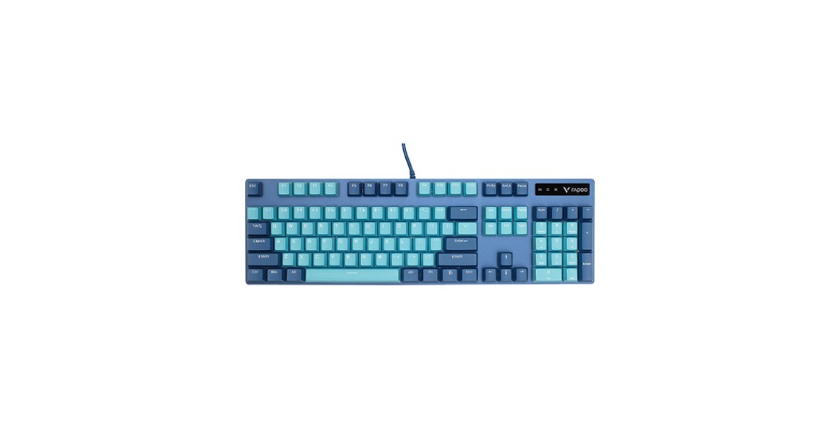 Rapoo V500PRO Cyan Blue Mechanical Keyboard Price In Bangladesh