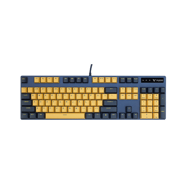 Rapoo V500PRO Yellow-Blue Backlit Gaming Mechanical Keyboard