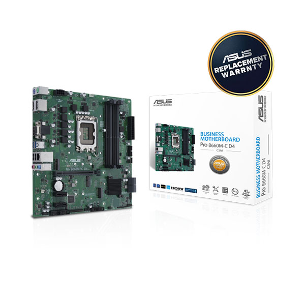 image of ASUS PRO B660M-C D4-CSM Micro-ATX B660 Business Motherboard with Spec and Price in BDT