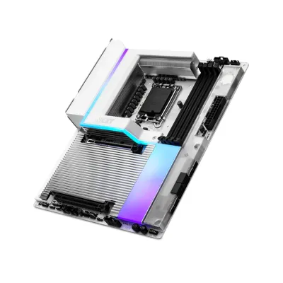 NZXT N9 Z890 Intel LGA1851 Wi-Fi 7 ATX Gaming Motherboard - White image of NZXT N9 Z890 Intel LGA1851 Wi-Fi 7 ATX Gaming Motherboard - White with Spec and Price in BDT
