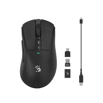 A4Tech Bloody R73 Pro Black Dual Mode Wireless + USB Type-C Gaming Mouse image of A4Tech Bloody R73 Pro Black Dual Mode Wireless + USB Type-C Gaming Mouse with Spec and Price in BDT