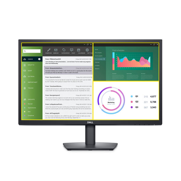 image of DELL E2423H 24 Inch Full HD Monitor  with Spec and Price in BDT