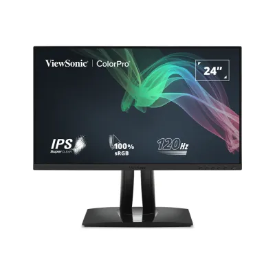 image of ViewSonic ColorPro VP2456A 24-inch 120Hz Full HD Pantone Validated 100% sRGB & Factory Calibrated Monitor with 90W USB-C with Spec and Price in BDT