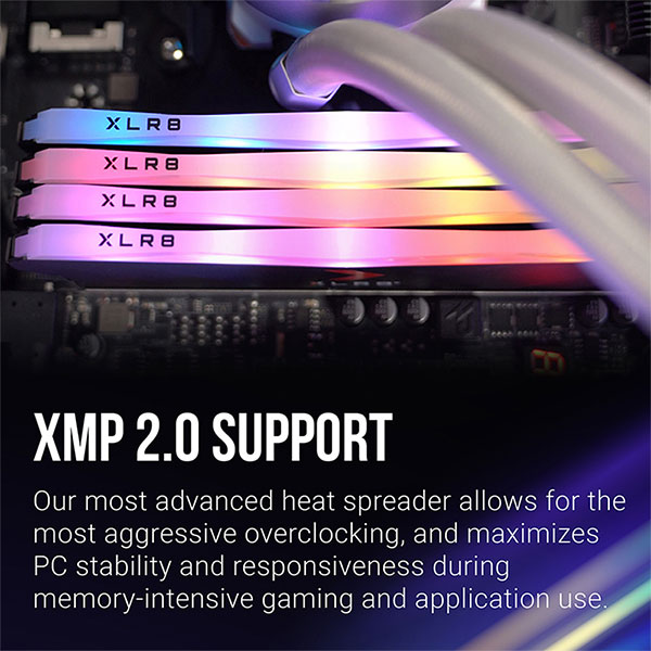image of PNY XLR8 Gaming EPIC-X RGB 16GB DDR4 3200MHz Desktop RAM -White with Spec and Price in BDT