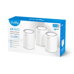 product image of Cudy M1800 3-pack AX1800 Whole Home Mesh Dual Band Gigabit WiFi Router with Specification and Price in BDT