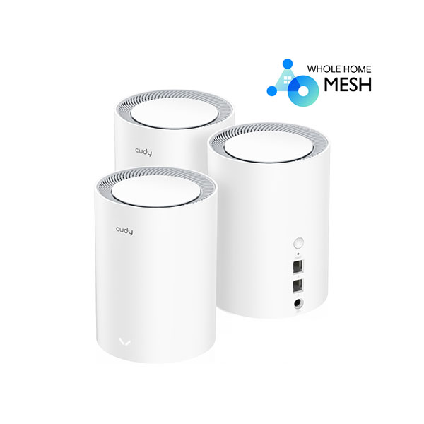 image of Cudy M1800 3-pack AX1800 Whole Home Mesh Dual Band Gigabit WiFi Router with Spec and Price in BDT