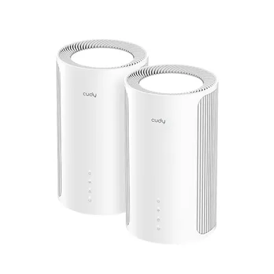 image of CUDY M11000 2-Pack BE11000 2.5G Tri-Band Wi-Fi 7 Mesh System Router with Spec and Price in BDT