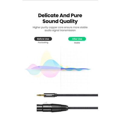 UGREEN AV182 (20244) 3.5mm Male to XLR Female Audio Cable - 2M image of UGREEN AV182 (20244) 3.5mm Male to XLR Female Audio Cable - 2M with Spec and Price in BDT