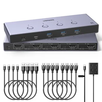 image of UGREEN AK701 (55397) 4 In 1 Out HDMI KVM Switch with Spec and Price in BDT
