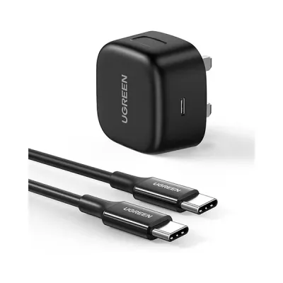 image of UGREEN CD250 (50577) 25W PD Fast Charger+USB Cable - UK with Spec and Price in BDT