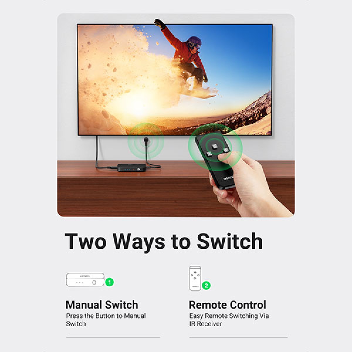 UGREEN CM332 (80125) 4K 3 In 1 Out HDMI Switcher Price in BD