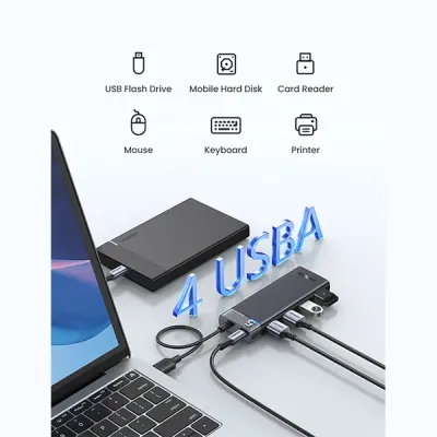 image of UGREEN CM653 (15548) 4-Port USB-A 3.0 Hub With USB-C Power Supply with Spec and Price in BDT