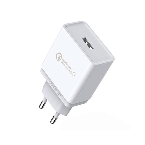 image of UGREEN CD122 (10133) QC3.0 USB Fast Charger - White with Spec and Price in BDT