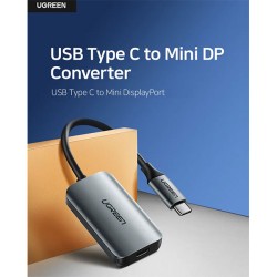 product image of UGREEN CM236 (60351) USB-C to Mini DisplayPort Adapter with Specification and Price in BDT
