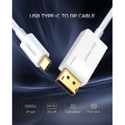 product image of UGREEN MM139 (50994) Type C to DisplayPort Cable - 1.5M with Specification and Price in BDT
