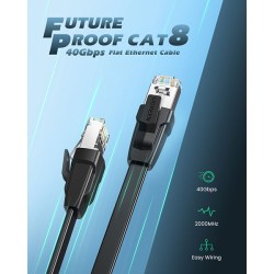 product image of UGREEN NW134 (10983) Cat 8 U/FTP Ethernet Cable - 5M with Specification and Price in BDT