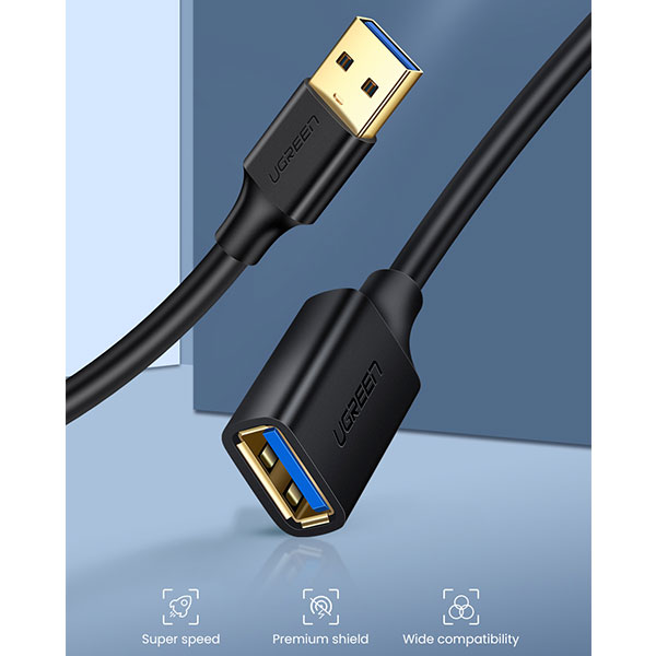 image of UGREEN US129 (10373) USB 3.0 Extension Cable - 2M with Spec and Price in BDT