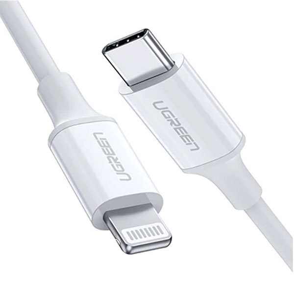 UGREEN USB-A 2.0 TO USB-C CABLE NICKEL PLATING 2M (WHITE) (UG-US287-60123) | Singapore