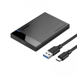 UGREEN US221 (60735) (USB 3.1) 2.5 Inch Hard Drive Enclosure with USB-A/USB-C to USB-C Cable
