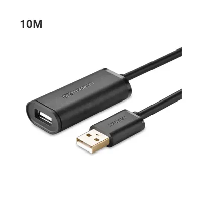 image of UGREEN US121 (10321) USB 2.0 Active Extension Cable with Chipset - 10M with Spec and Price in BDT