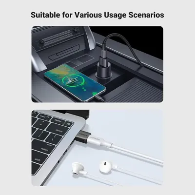 image of UGREEN US701 (45275) USB-A Male to USB-C Female Adapter Set 2-Pack with Spec and Price in BDT