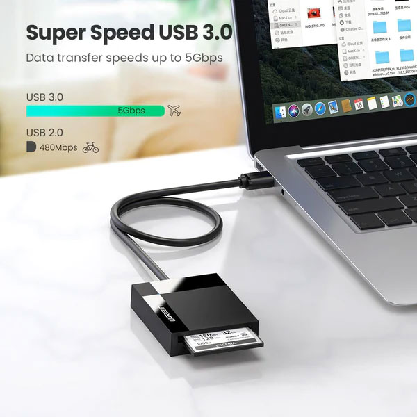 image of Ugreen CR125 (30333) 4-in-1 USB 3.0 SD/TF Card Reader with Spec and Price in BDT
