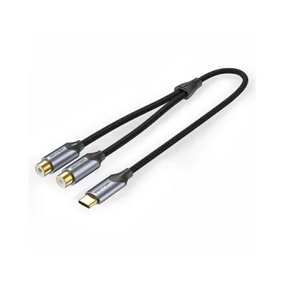image of Vention BGVHF USB-C Male to 2-Female RCA Cable - 1M with Spec and Price in BDT