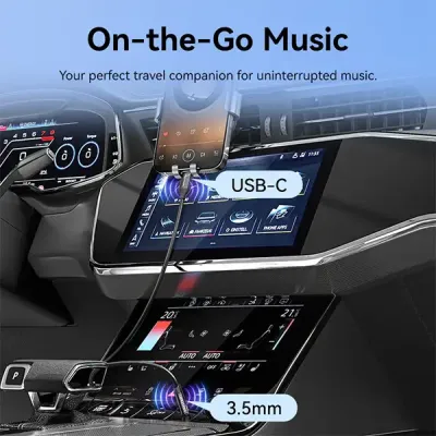 VENTION BIFBF USB-C Male to 3.5mm Male Audio Cable with DAC Adapter - 1M image of VENTION BIFBF USB-C Male to 3.5mm Male Audio Cable with DAC Adapter - 1M with Spec and Price in BDT