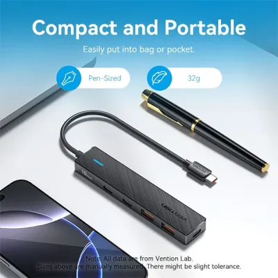 VENTION CHYBB 5-in-1 USB-C to USB 3.2 Gen 2 Hub - 0.15M image of VENTION CHYBB 5-in-1 USB-C to USB 3.2 Gen 2 Hub - 0.15M with Spec and Price in BDT