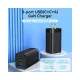 Vention FEDB0-US 3-port 65W USB(C+C+A) GaN Charger - Black
