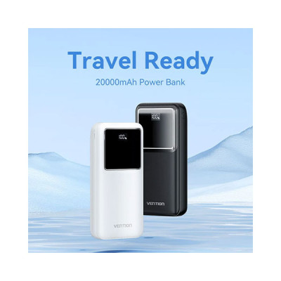 VENTION FHLB0 20000mAh 22.5W LED Display Power Bank image of VENTION FHLB0 20000mAh 22.5W LED Display Power Bank with Spec and Price in BDT