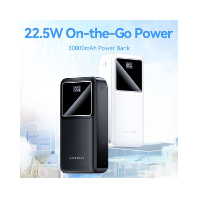 VENTION FHMB0 30000mAh LED Display Power Bank image of VENTION FHMB0 30000mAh LED Display Power Bank with Spec and Price in BDT