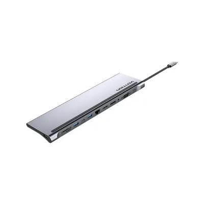 VENTION THSHC Multi-function 12-in-1 USB-C Docking Station - Gray image of VENTION THSHC Multi-function 12-in-1 USB-C Docking Station - Gray with Spec and Price in BDT