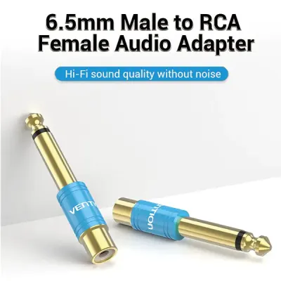 VENTION VDD-C03 6.35mm Male to RCA Female Audio Adapter image of VENTION VDD-C03 6.35mm Male to RCA Female Audio Adapter with Spec and Price in BDT
