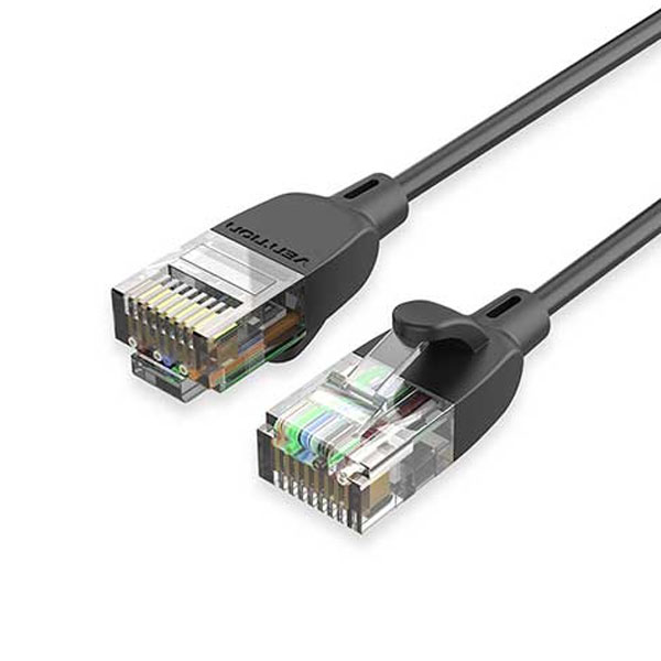 image of VENTION IBIBI Cat.6A UTP Patch Cable 3M Black Slim Type with Spec and Price in BDT