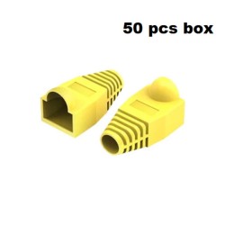 VENTION IOCY0-50  RJ45 Strain Relief Boots Yellow PVC Style 50 Pack