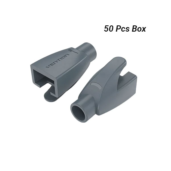image of VENTION IODH0-50 RJ45 Strain Relief Boots Gray PVC Type 50 Pack with Spec and Price in BDT
