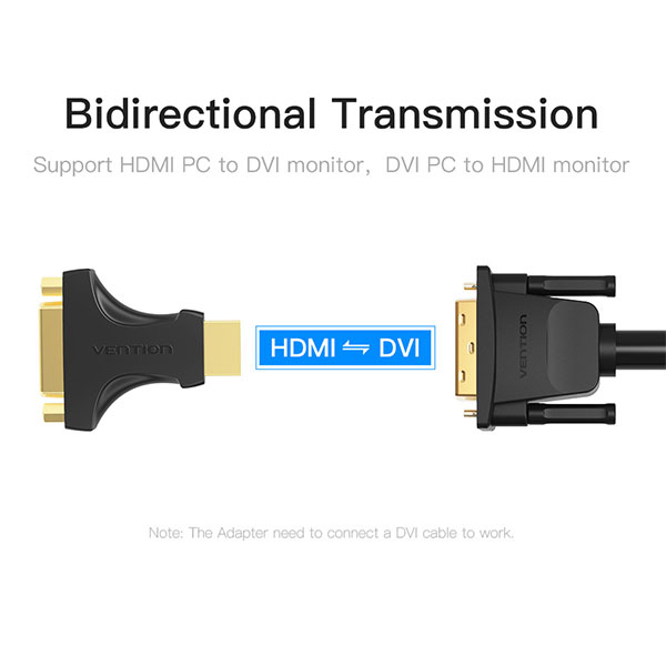 image of Vention AIKB0 HDMI to DVI Adapter with Spec and Price in BDT