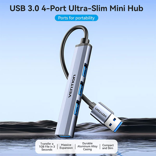 image of Vention CKOHB USB 3.0 Mini Hub with Spec and Price in BDT
