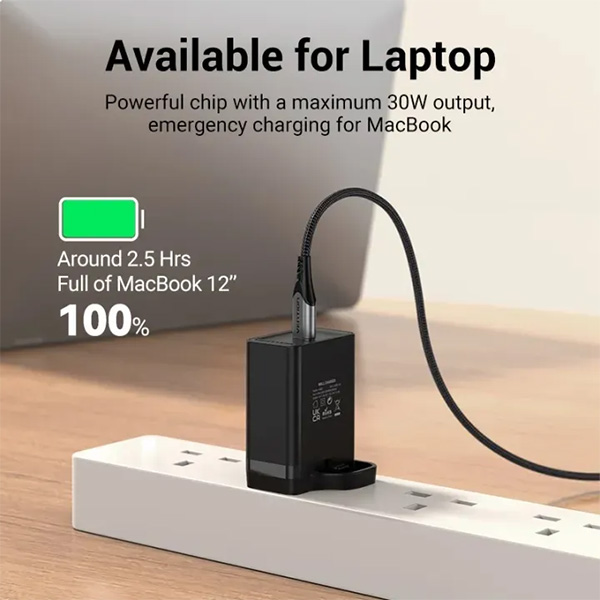 image of Vention FAIB0-UK 30W USB-C Wall Charger with Spec and Price in BDT