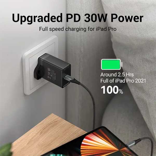 image of Vention FAIB0-UK 30W USB-C Wall Charger with Spec and Price in BDT