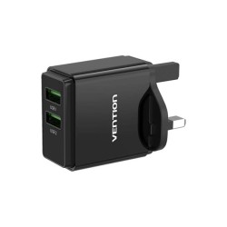 Vention FBAB0-UK 18W Two Port USB A Wall Charger