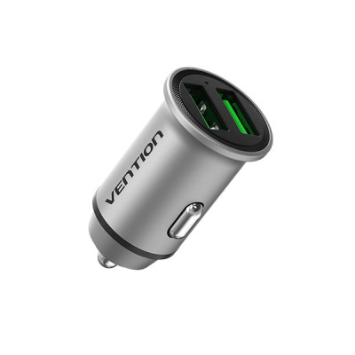 Vention FFAH0 Two-Port USB A 18W Car Charger image of Vention FFAH0 Two-Port USB A 18W Car Charger with Spec and Price in BDT